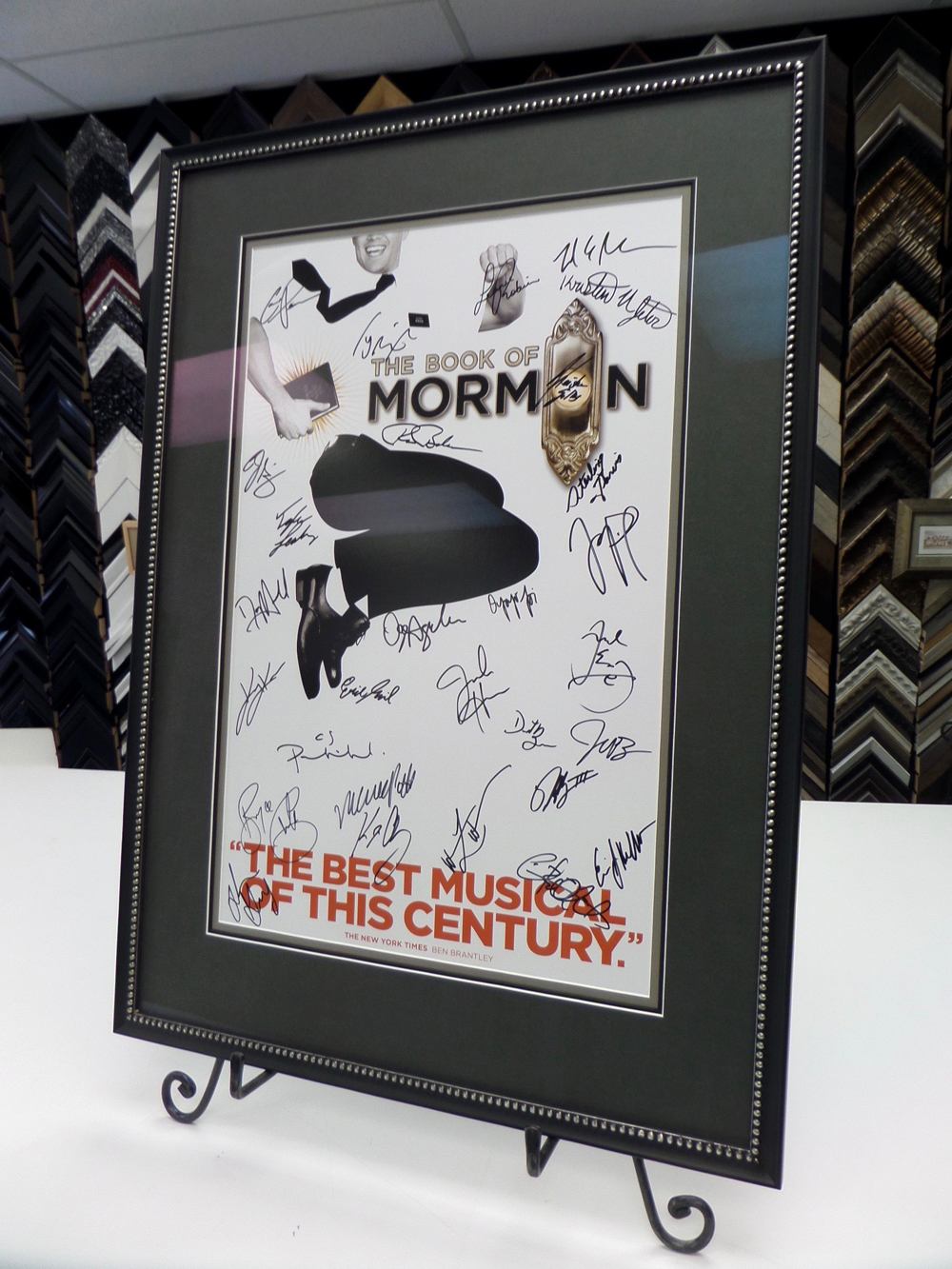 an image with signatures in a frame