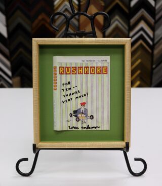 custom frame with metal stand